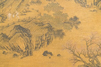 Zhou Chen 周臣( 1460-1535): 'Paysage montagneux', encre sur soie