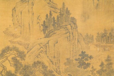 Zhou Chen 周臣( 1460-1535): 'Paysage montagneux', encre sur soie