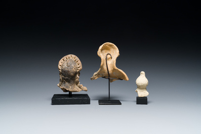 Six various Greek terracotta sculptures, 5th/3rd C. b.C.