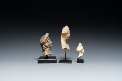 Six various Greek terracotta sculptures, 5th/3rd C. b.C.