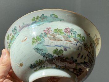 A Chinese famille rose 'Dong Hu Ye Yue 東湖夜月' bowl, Daoguang mark and of the period