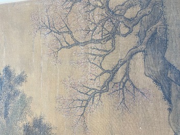 Zhou Chen 周臣( 1460-1535): 'Paysage montagneux', encre sur soie