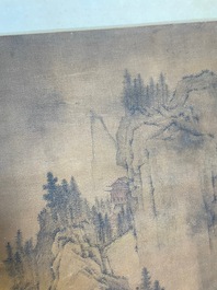 Zhou Chen 周臣( 1460-1535): 'Paysage montagneux', encre sur soie