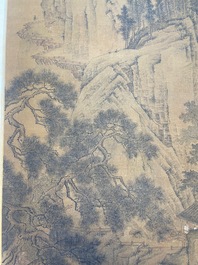 Zhou Chen 周臣( 1460-1535): 'Paysage montagneux', encre sur soie