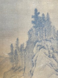 Zhou Chen 周臣( 1460-1535): 'Paysage montagneux', encre sur soie