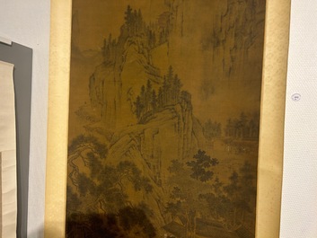 Zhou Chen 周臣( 1460-1535): 'Paysage montagneux', encre sur soie