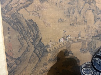 Zhou Chen 周臣( 1460-1535): 'Paysage montagneux', encre sur soie