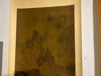 Zhou Chen 周臣( 1460-1535): 'Paysage montagneux', encre sur soie