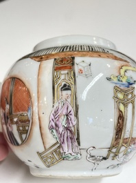 A fine Chinese famille rose 'narrative subject' teapot and cover, Yongzheng