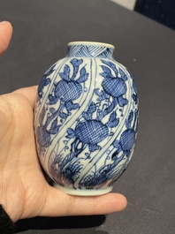 A Chinese blue and white 'landscape' vase, Qianlong