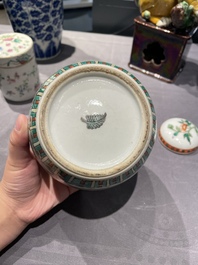 A varied collection of Chinese porcelain, 19th C.