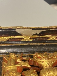 A Chinese gilt lacquer altar piece or 'chanab' for the Straits or Peranakan market, 19/20th C.