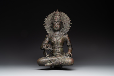 An Indonesian bronze sculpture of Bodhisattva, Majapahit, East Java, 14th C.