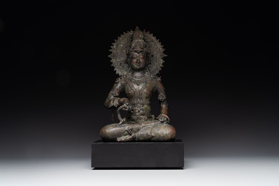 An Indonesian bronze sculpture of Bodhisattva, Majapahit, East Java, 14th C.