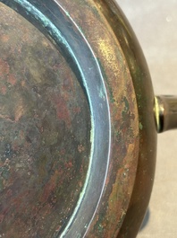 A large Chinese bronze censer, Xuande mark, Ming
