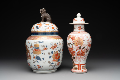 Five Chinese-style porcelain wares, Samson, Paris, 19th C.