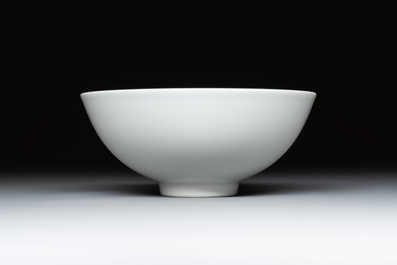 A fine Chinese white-glazed cup, Yongzheng mark and of the period