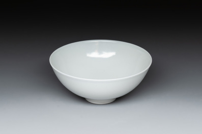 A fine Chinese white-glazed cup, Yongzheng mark and of the period