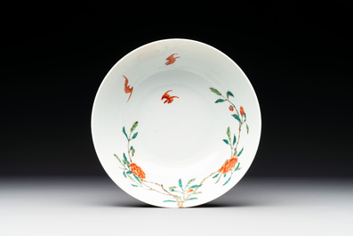 A Chinese famille rose 'peony and pomegranate' bowl, Daoguang mark, 19/20th C.