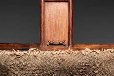 A Chinese huanghuali wooden folding chair, 17/18th C.