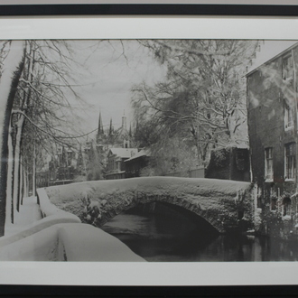 Grote originele foto van Brugge, ca. 1937, fotograaf Arthur Brusselle