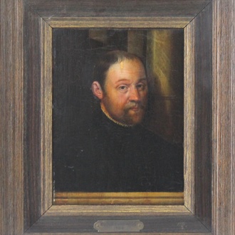 A portrait of a nobleman, Flemish school, 16th C.
