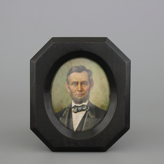 Maximilian Scholze, miniature : "Portrait d'Abraham Lincoln"