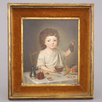 "Portrait d'un garçon au petit-déjeuner", période Regency, 18e-19e