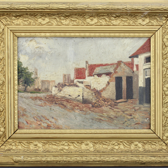 G. Deckers, A view of Ramskappelle, oil on canvas