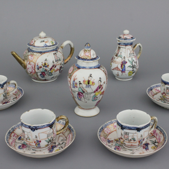 Partie d'un service à thé en porcelaine de Chine, famille rose, Qianlong, 18e