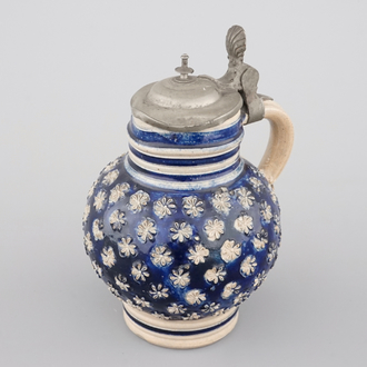 A globular Westerwald stoneware jug, 17th C.