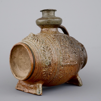 A Waldenburg stoneware barrel-shaped vessel, ca. 1650