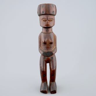 An African carved wood figure, Lunda, Congo