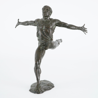 Ian Rank-Broadley: Figure en bronze d'un danseur de ballet, 20ème