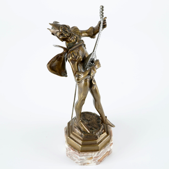 Auguste De Wever (1836-1910), "Mephistopheles", figuur in brons