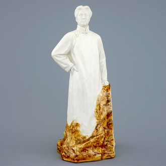 A Chinese porcelain figure of a communist leader, 20th C.