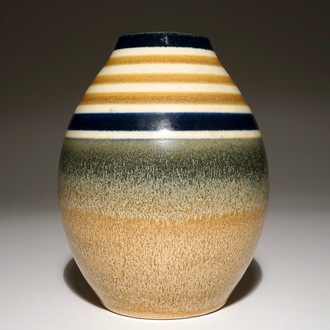 A minimalistic stoneware vase, Charles Catteau for Boch Frères Keramis, ca. 1933