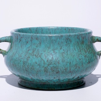 A Chinese robin's egg glazed censer, Yongzheng mark, 19/20th C.