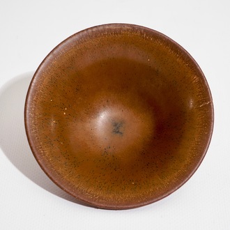 A Chinese Jian russet brown glazed tea bowl, Song