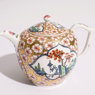 A Dutch-decorated Meissen teapot and cover, ca. 1720