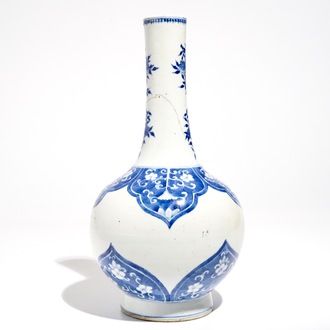 A Chinese blue and white bottle vase, Kangxi mark and of the period