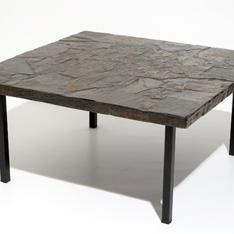 Vandeweghe, Rogier (Belgium, 1923), Amphora: A square coffee table, 2nd half 20th C., signed