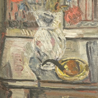 Vanderlick, Armand (Belgium, 1897-1985), Still life with a pipe, oil on canvas