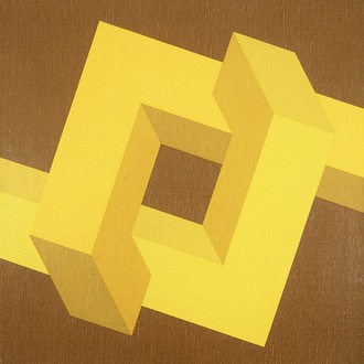 De Mey, Jos (Belgique, 1928-2007), "Knoop", composition abstraite, huile sur toile, daté 1972