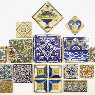 A collection of Spanish and Islamic tiles, 16/19th C.