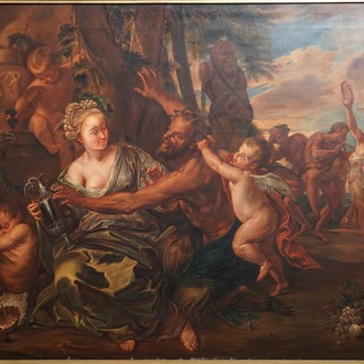 Ecole française, 19ème, Pan et Syrinx, huile sur toile