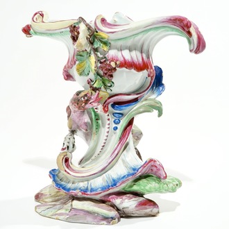 A French faience Rococo pot pourri dragon vase, Jacques Chapelle, Sceaux, 18th C.