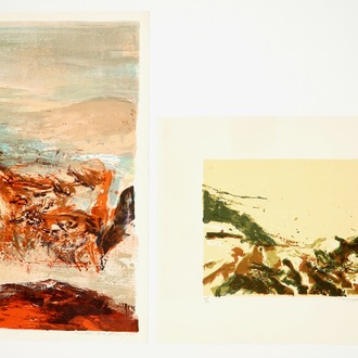 Zao, Wou-Ki (Chine/France, 1920-2013), Deux compositions abstraites, lithographie sur papier, datés 1978/1979, num. 44/60