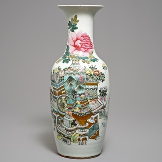 19-20世纪 浅绛彩瓶