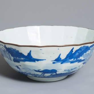 Un bol en porcelaine de Chine 'Bleu de Hue' pour le marché vietnamien, 19ème